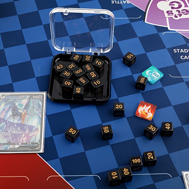 Gaming Accessories To Have - 10個入りカウンタートークンダイス、PTCGアクリルデジタルダイス、PTCG、MTG、CCG、カードゲームに最適なアクセサリー、PTCGの必需品