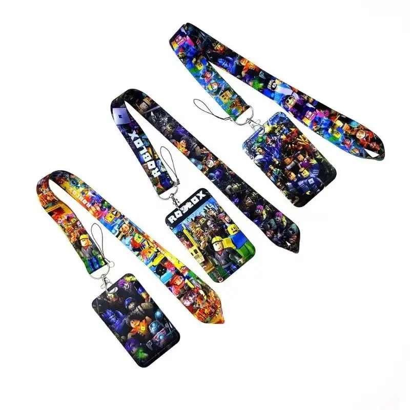 Gaming Accessories Roblox - 新しい Robloxs 携帯電話カードホルダーキーアクセサリーバスカード学生カード紛失防止ハードシェルカードホルダー装飾品