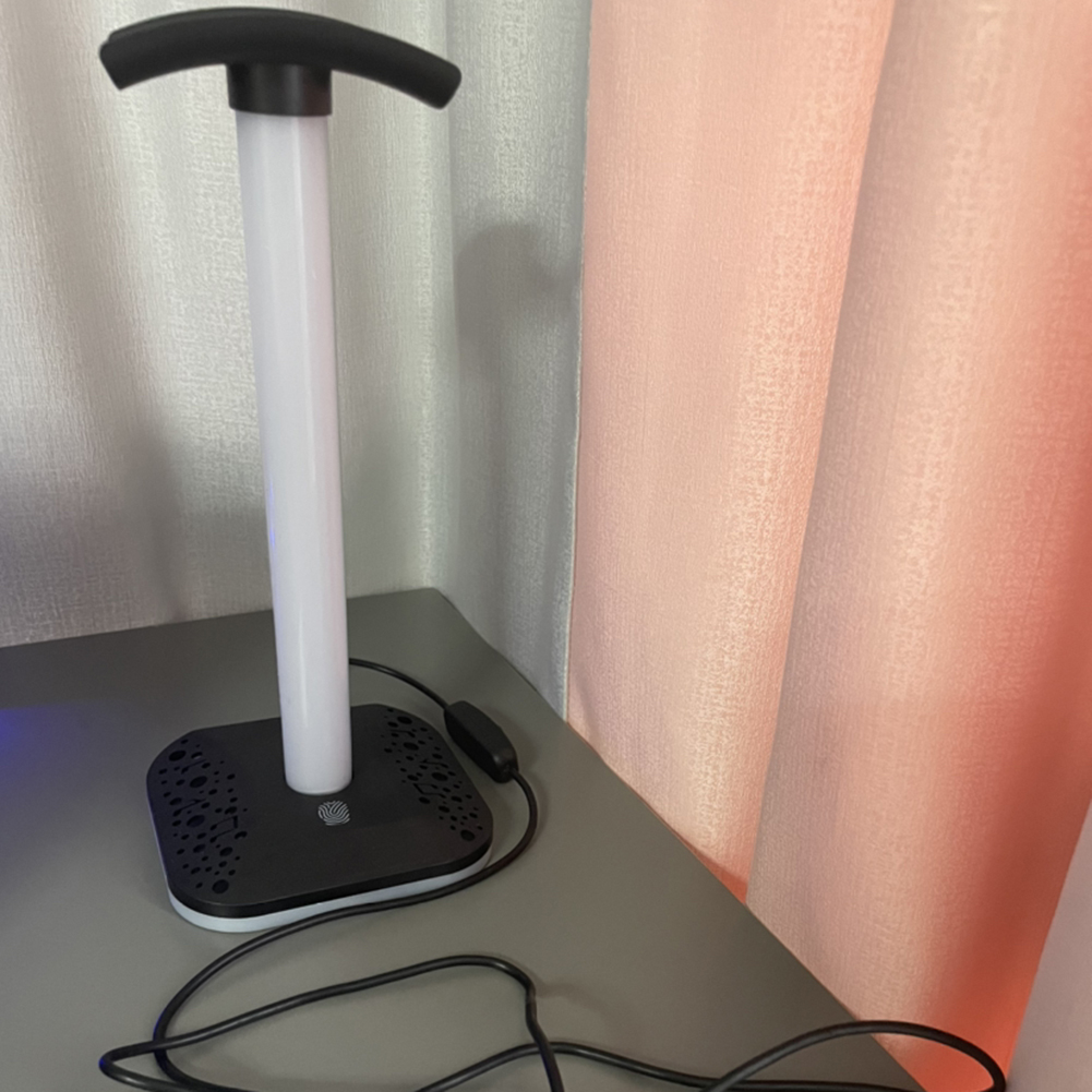 Gaming Headphone Accessories - RGB ライトゲーミングヘッドセットサポートアンチスリップユニバーサルゲーミングヘッドフォンブラケットアンチスクラッチ PC アクセサリー明るさ調整可能