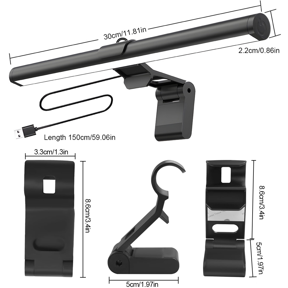 Monitor Light Bar - デスクトップPCモニター画面吊り下げライトバーRGB雰囲気照明学習/仕事/ゲーム用画面保護ランプ