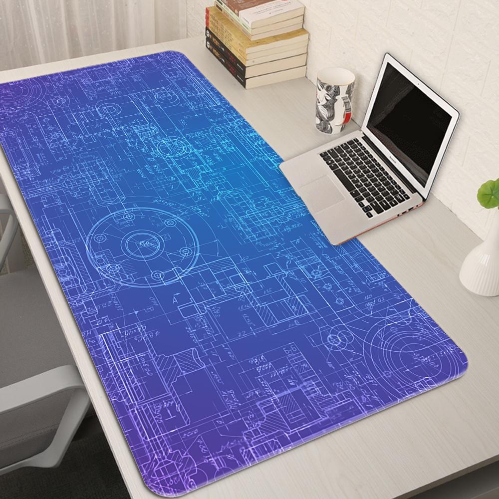 Gaming Accessories Drawing - 家庭用大型HDマウスパッド,ゲームアクセサリー,滑り止めテーブルマット,天然ゴムカーペット,メカニカルバージョン,XXL