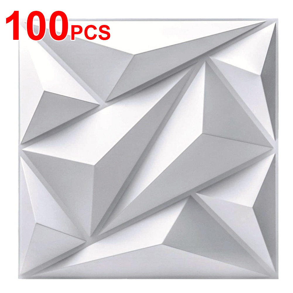 Gaming Accessories For Gaming Room - 50/100枚入り 3Dウォールパネル ダイヤモンド 30x30cm ダイヤモンドデザインの3Dウォールパネル リビングルーム、ゲームルーム、テレビ背景用3D壁紙