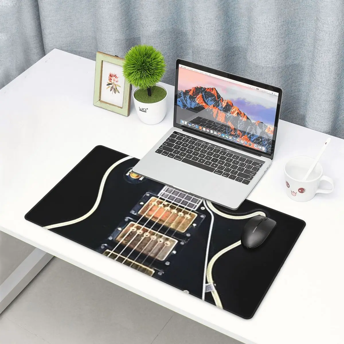 Gaming Accessories Shop - 大型マウスパッドギブソンカスタムショップレスポールゲーマーPCラップトップマットキーボードカーペットコンピュータゲームオフィスアクセサリーデスクマット