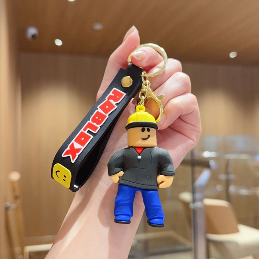 Gaming Accessories Roblox - パーフェクトディテールズ ロブロックス クラシックブロック アバターフィギュア キーチェーンセット、漫画ゲームキャラクター シリコンキーリング