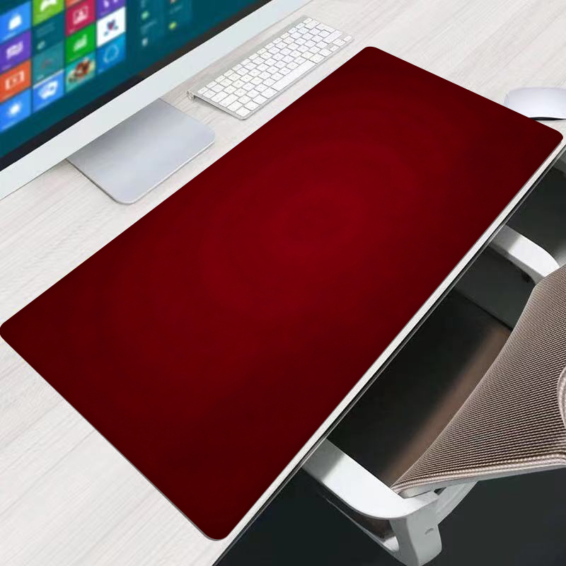 Gaming Office Accessories - 赤いマウスパッドオフィス拡張デスクマット 90 × 40 センチメートルゴム製ゲームアクセサリーエッジホワイトファッションピンクマウスパッドラップトップキーボードマット