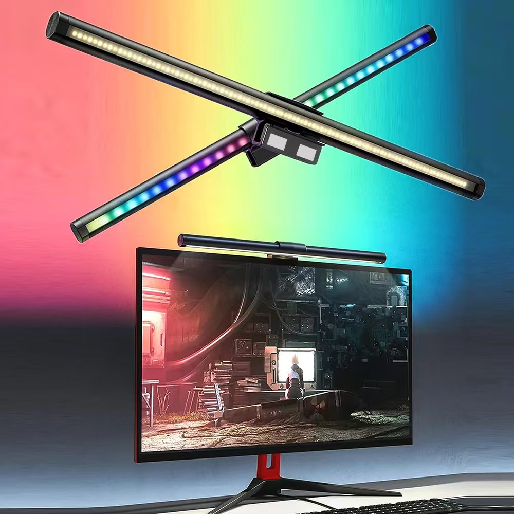 Monitor Light Bar - LEDスクリーンハンギングライト USB電源付き 無段階調光 目の保護 モニターライトバー コンピュータ作業