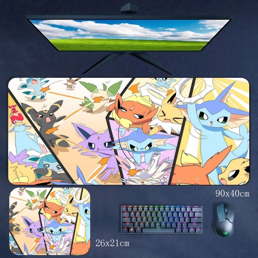 高画質アニメのかわいいポケモン大型ラバーマウスパッド、ゲーミ - Gaming Accessories Images のレビューと価格