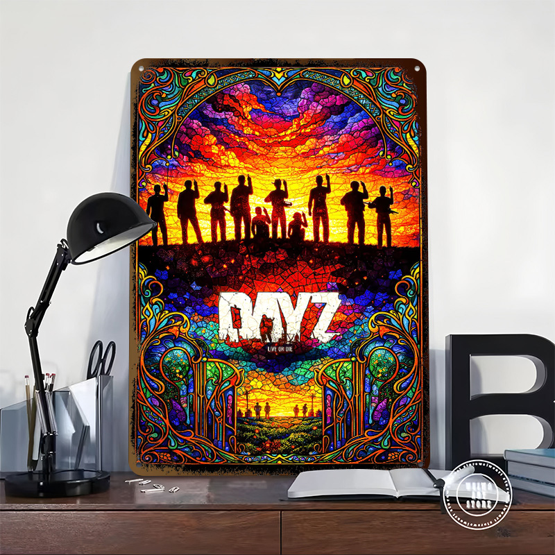 DayZ ステンドグラスブリキポスター カスタマイズされたウ - Vintage Gaming Accessories のレビューと価格
