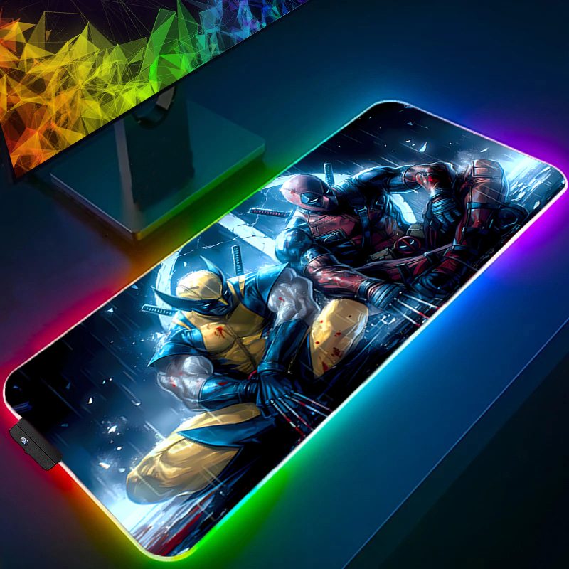 LED マウスパッドゲーミングバックライトロックエッジアニメ - Gaming Accessories For Gaming Room のレビューと価格