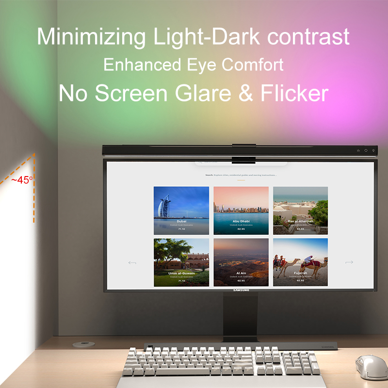 RGB ライト 60/80 センチメートルゲーム雰囲気照明モ - Monitor Light Bar のレビューと価格