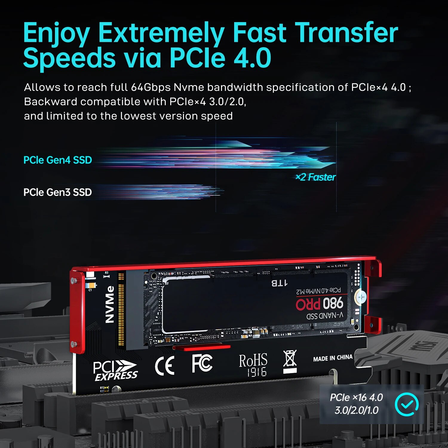 Jeyi m.2 nvme to pcie 4.0 x16ア - Samsung Ssd 990 Pro のレビューと価格
