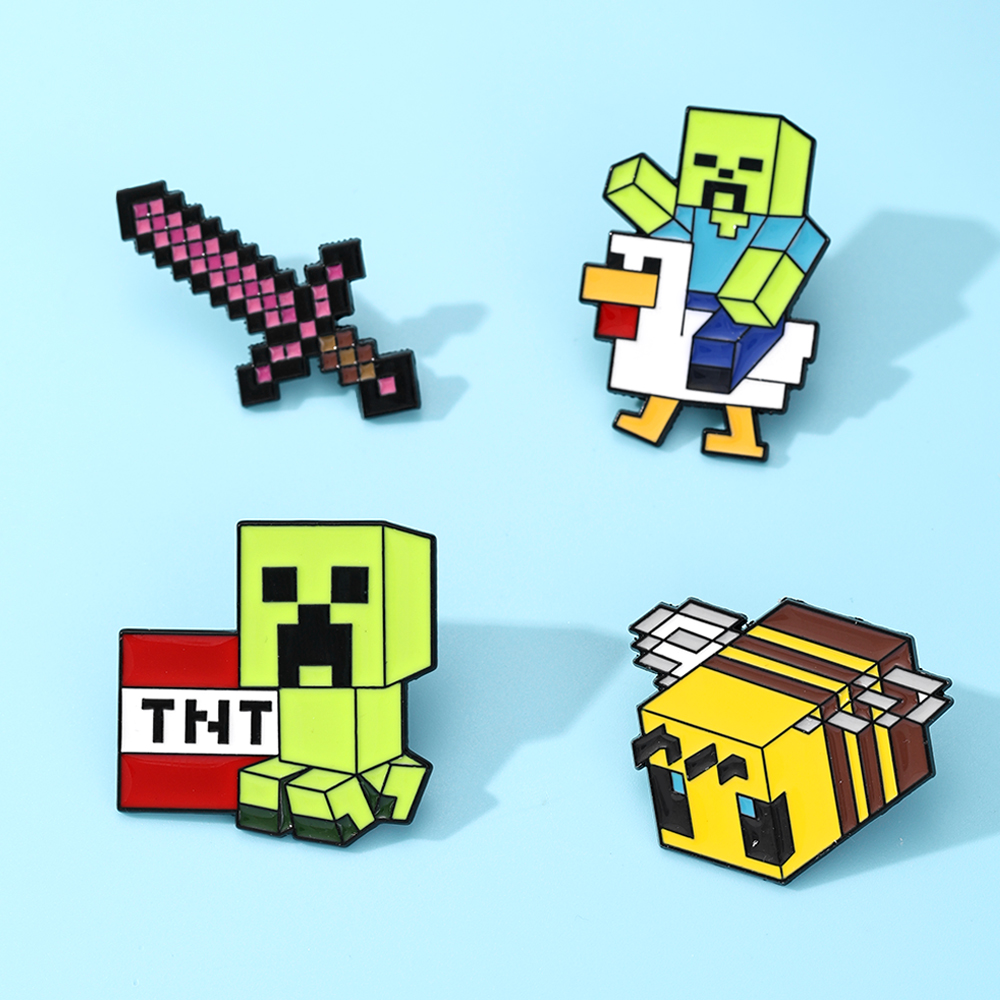 4個入りのかわいいベビーゾンビチキンジョッキー＆ピクセルビー - Gaming Accessories For Gaming Room のレビューと価格