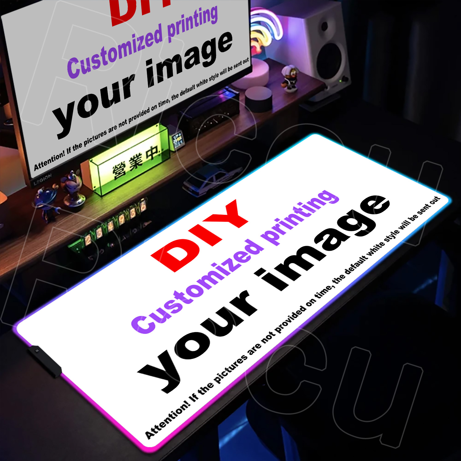 RGB HD印刷 DIY カスタムマウスパッド あなたの画像 - Gaming Accessories Images のレビューと価格