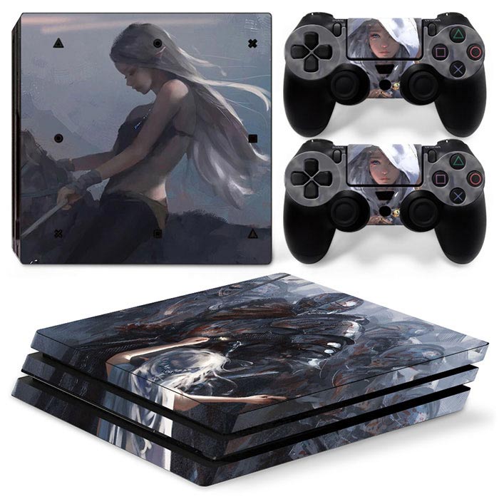 Ps4 proコンソール用の保護ステッカー,素敵な女の子のス - Gaming Accessories Drawing のレビューと価格