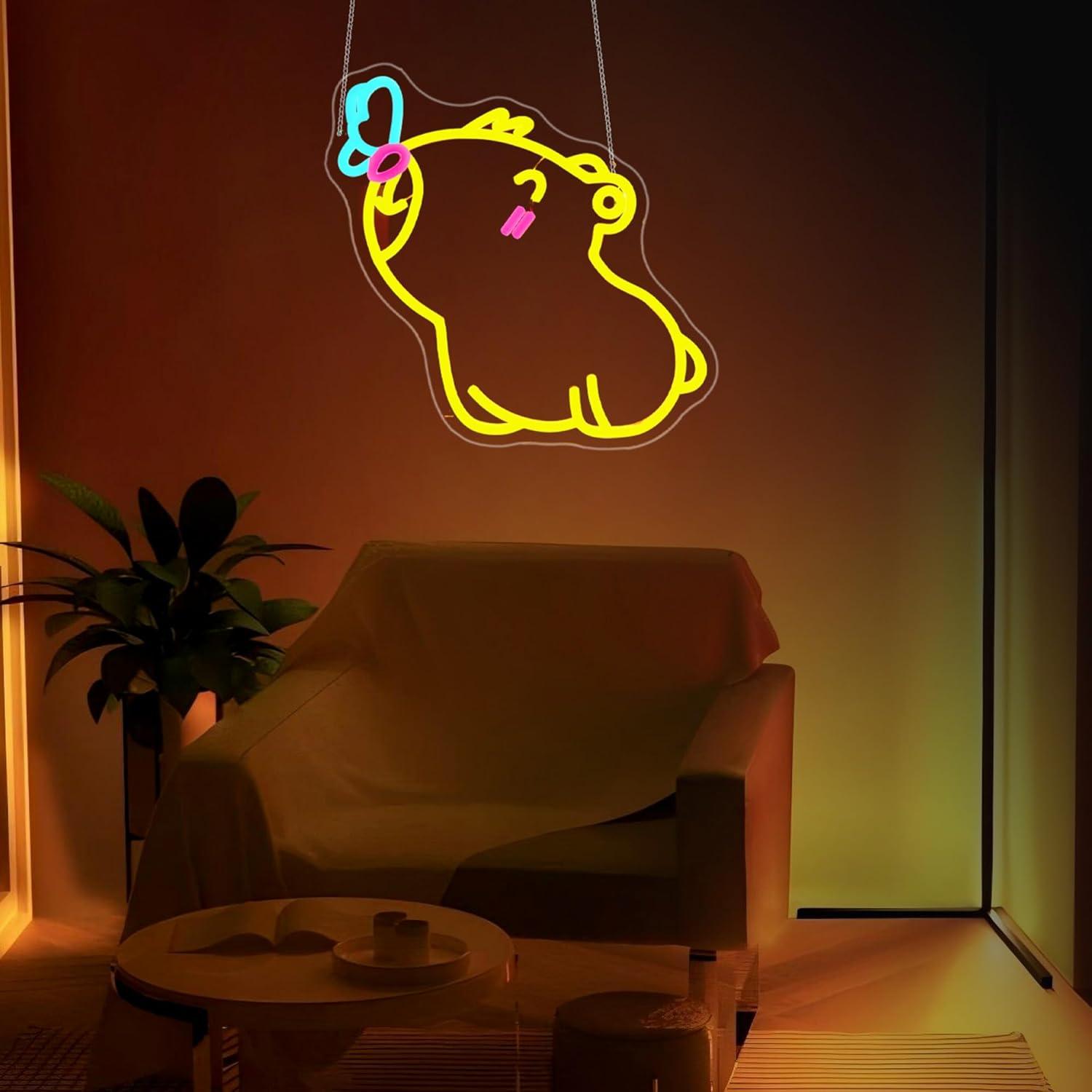 カピバラネオンサイン USB調光式LEDネオンライト、部屋、 - Gaming Accessories Shop のレビューと価格