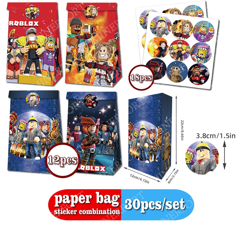 ROBLOX 紙袋ラウンドステッカー組み合わせ漫画のキャラク - Gaming Accessories Roblox のレビューと価格