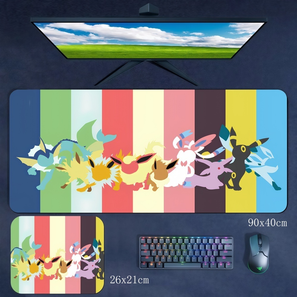 高画質アニメのかわいいポケモン大型ラバーマウスパッド、ゲーミ - Gaming Accessories Images のレビューと価格