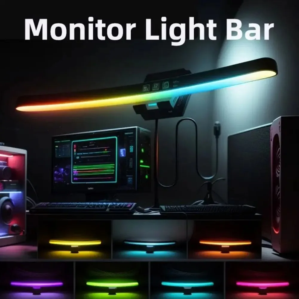 コンピューターモニターライトバーRGB音楽リズムスクリーンハ - Monitor Light Bar のレビューと価格